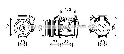 PRASCO TOK664 Compressor, air conditioning